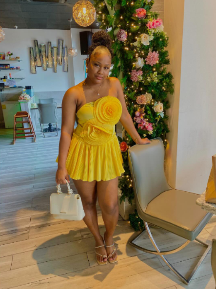 Cute Strapless Satin A Line Yellow Flowers Short Homecoming Dress 15th Birthday Outfits SP20