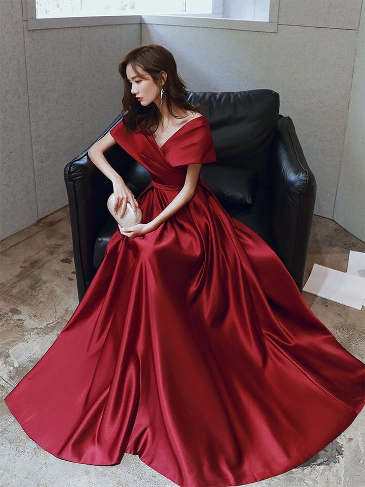 A-line Evening Dress V-neck Prom Gown Short Cap-sleeve Party Robe Long Simplepromdress A-line Evening Dress V-neck Prom Gown Short Cap-sleeve Party Robe Long Simplepromdress