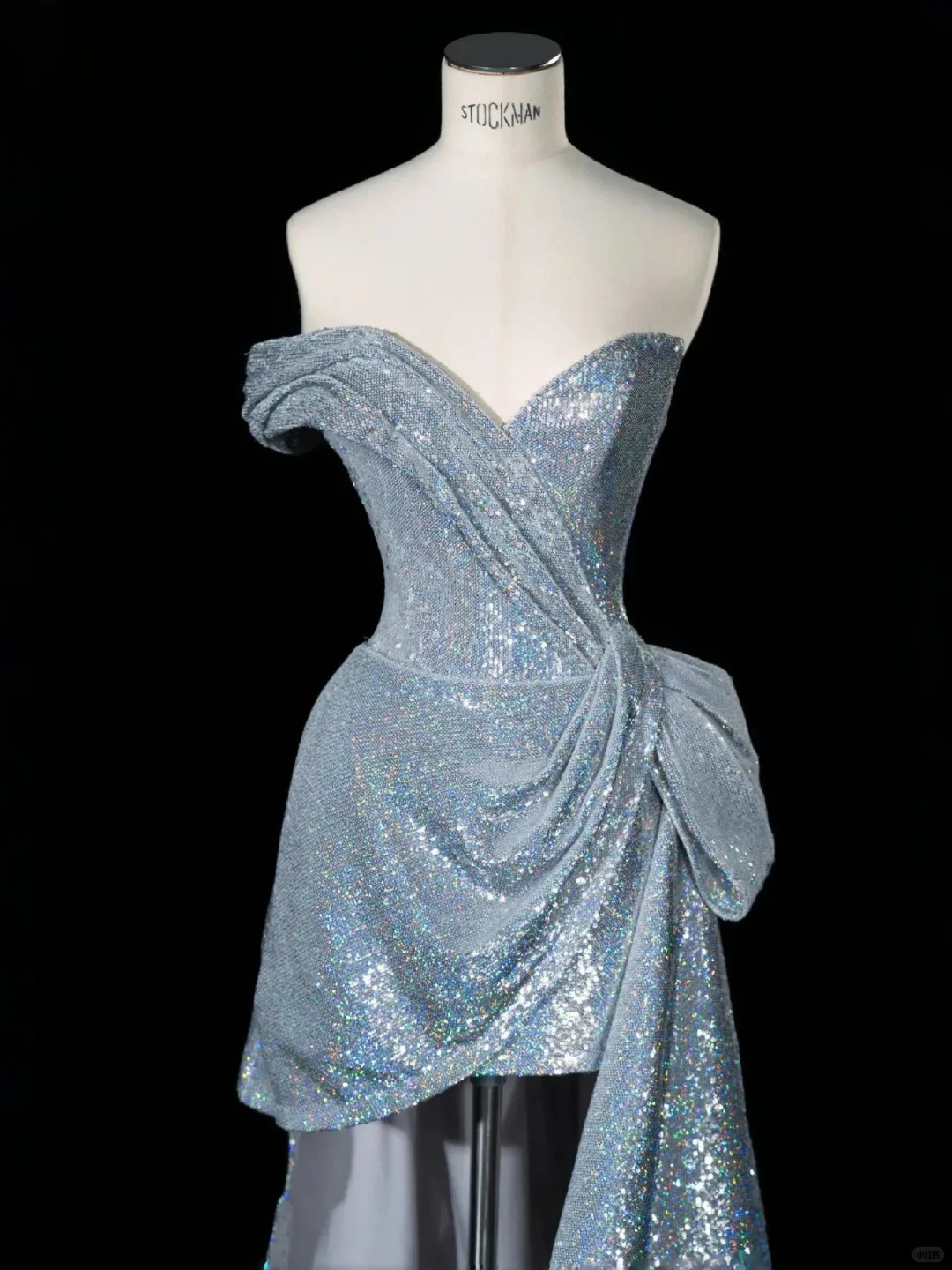 Sparkly Blue Sequin Strapless 7th Grade Homecoming Dress Birthday Outfits Y9045