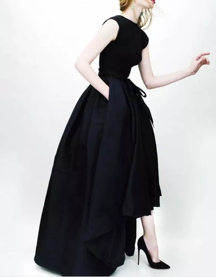 Sexy black prom dress charming pretty gown simple evening dress,o-neck Simplepromdress Sexy black prom dress charming pretty gown simple evening dress,o-neck Simplepromdress