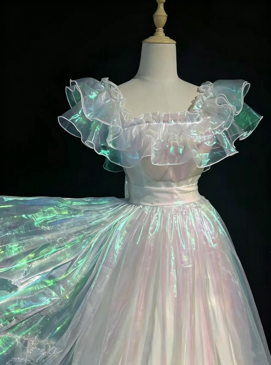 Classy Square Neck Ruffles Organza A Line Short Homecoming Dress Birthday Outfits SP2926
