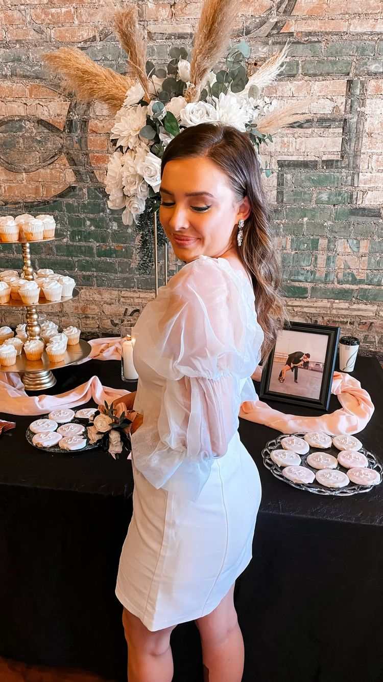 White Homecoming Dress,White Party Dress Y2277