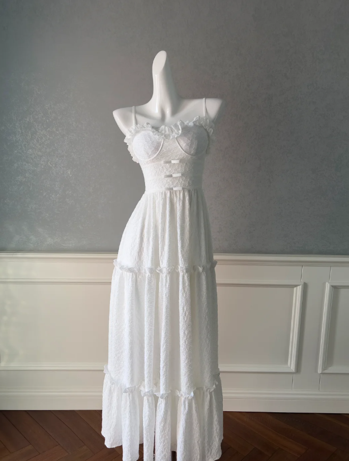 Simple White Satin Sweetheart A Line Prom Dress,Spaghetti Straps Evening Dress Y8574