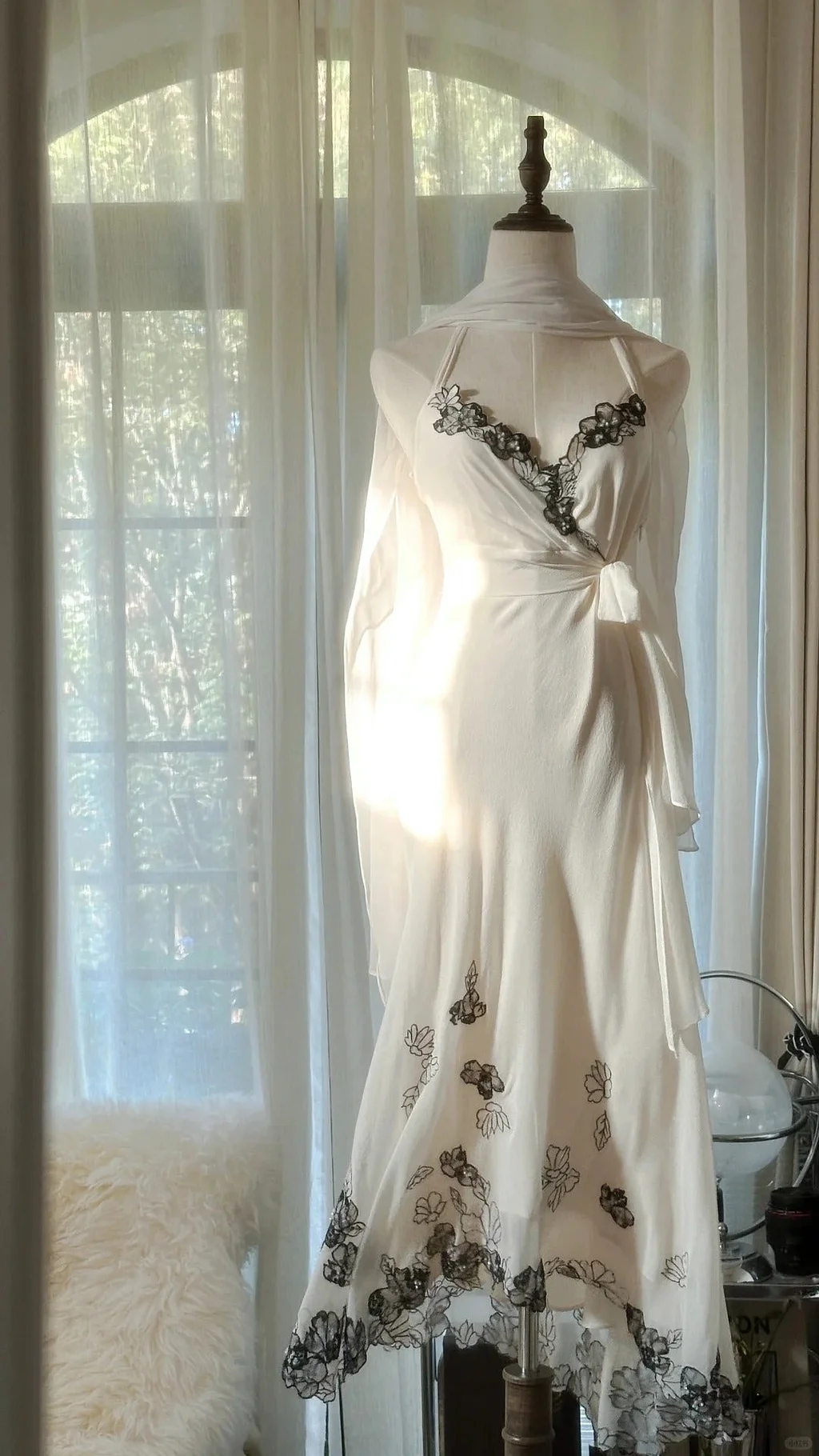 White Elegant Chiffon Long Evening Dress Party Dress Valentine's Day Date Dress Y9798