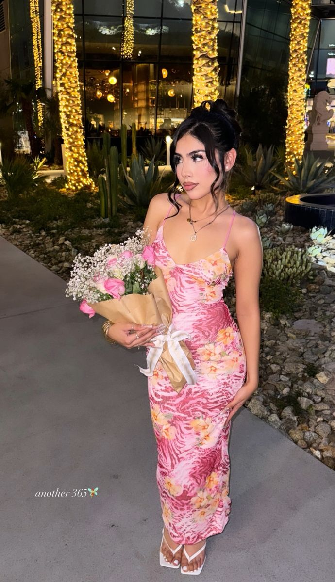 Pretty Spaghetti Straps Satin Print Sheath Long Prom Dress Evening Dress Y8472