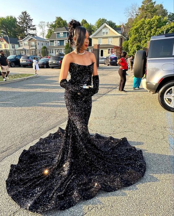 Elegant Black Sequins Mermaid Prom Dress,Black Evening Dress Y6133 Simplepromdress Elegant Black Sequins Mermaid Prom Dress,Black Evening Dress Y6133 Simplepromdress