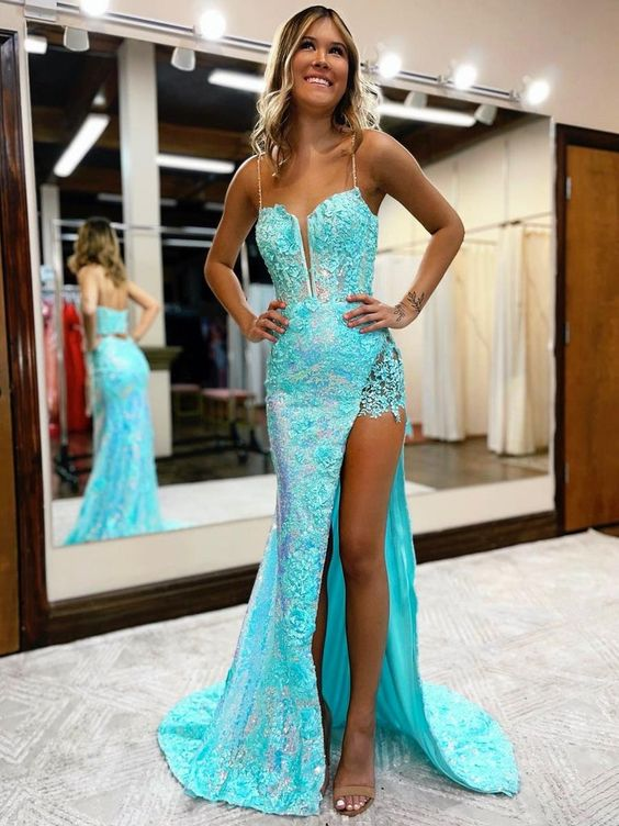 Mermaid/Trumpet Prom Dress High Slit Dress Formal Court Train Sleevele Simplepromdress Mermaid/Trumpet Prom Dress High Slit Dress Formal Court Train Sleevele Simplepromdress