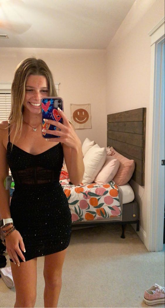 Sexy Black Spaghetti Straps Homecoming Dress,Black Party Dress Y1882 Simplepromdress Sexy Black Spaghetti Straps Homecoming Dress,Black Party Dress Y1882 Simplepromdress