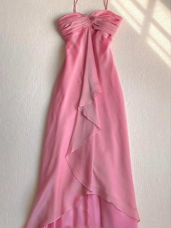 Sweet Pink Chiffon Long Prom Dress Strapless Formal Party Evening Dres Simplepromdress Sweet Pink Chiffon Long Prom Dress Strapless Formal Party Evening Dres Simplepromdress