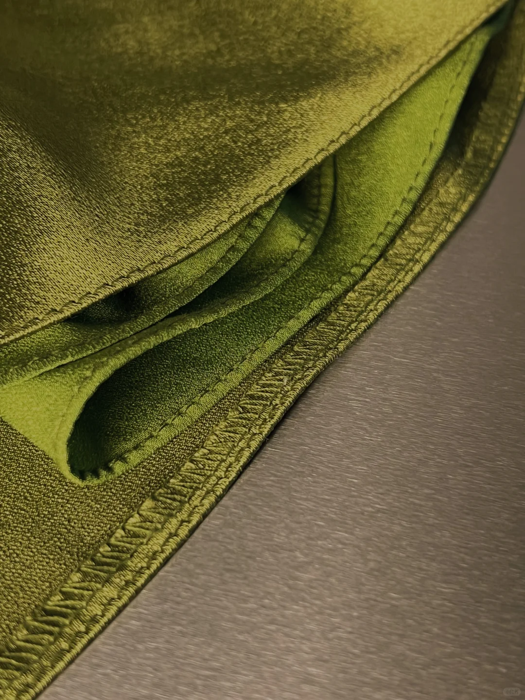 Classy Olive Green Satin Off The Shoulder Slit Prom Dress,Slit Mermaid Evening Dress Y8650