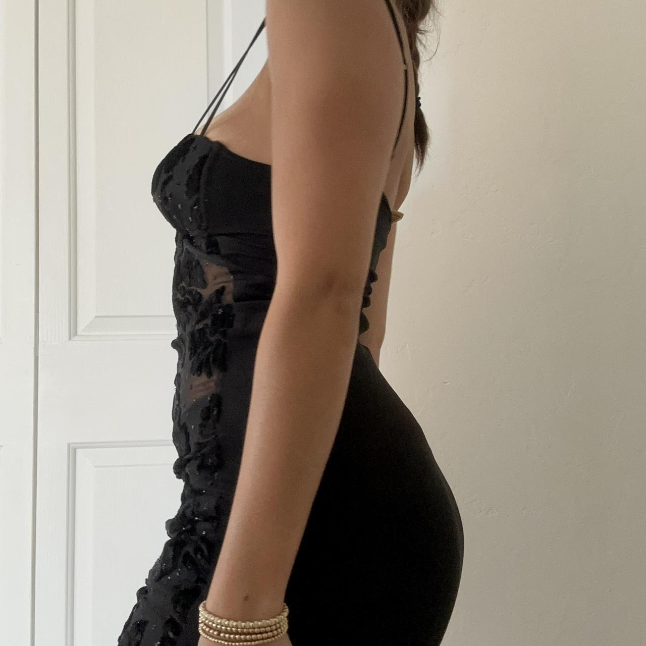 Sexy Black Spaghetti Straps Lace Floral Flowers Sheath Cocktail Dress Formal Homecoming Dress Y9187