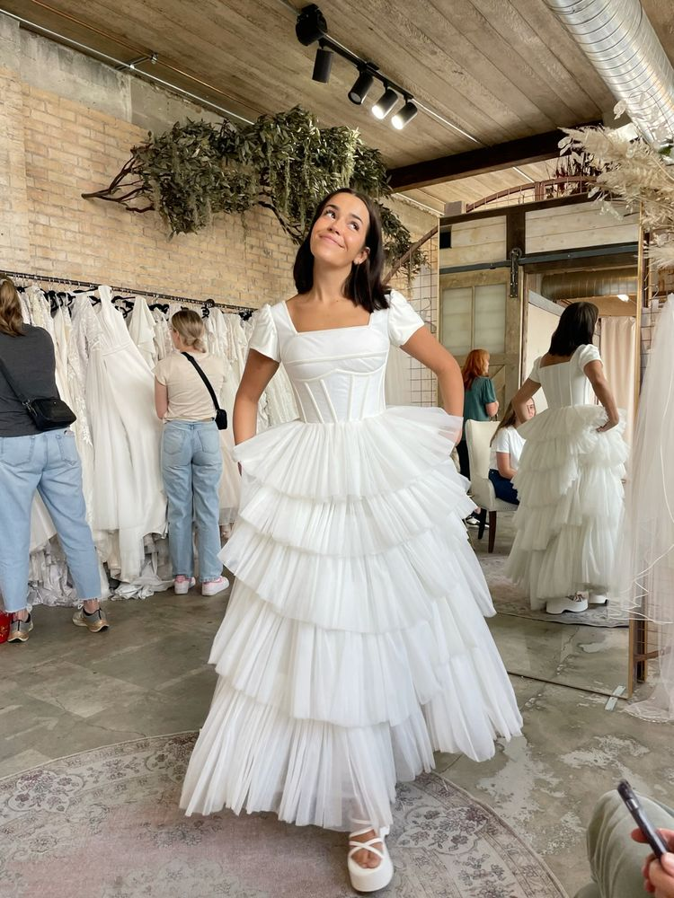 Chic Tiered Tulle Wedding Dress,Vintage Wedding Dress Y4266 – Simplepromdress Chic Tiered Tulle Wedding Dress,Vintage Wedding Dress Y4266 – Simplepromdress