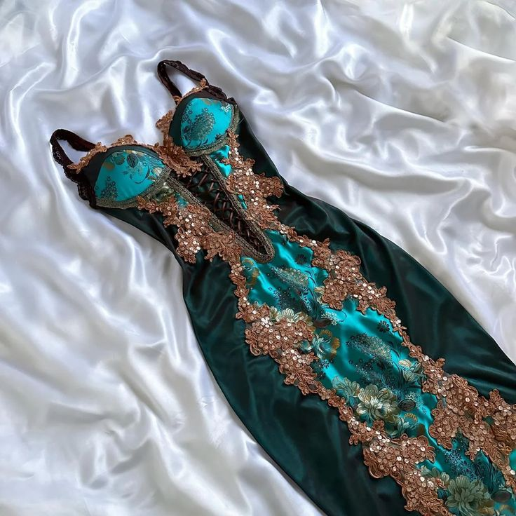 Vintage Green Satin Sequin Beaded Homecoming Dress Birthday Outfits Y9713