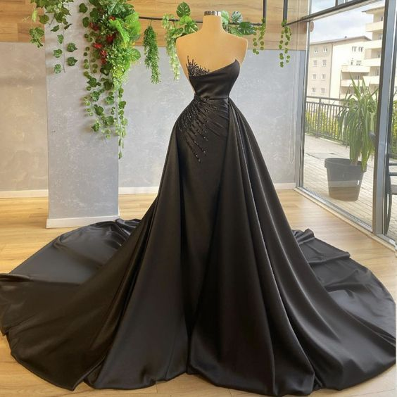 detachable train for prom dress Detachable Train Mermaid Prom Dress Lace V Neck Party Dress with Crystals Sash ARD2859
