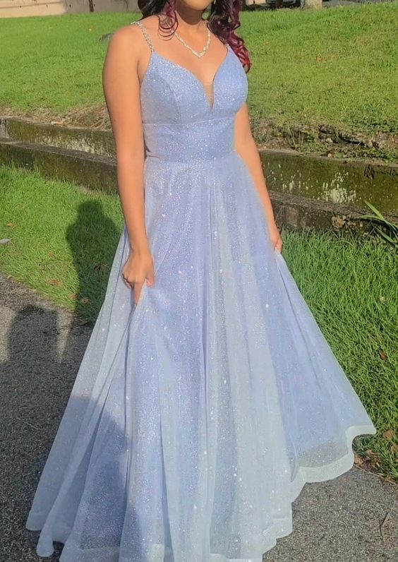 Sparkly A-line Prom Dress,Princess Dress Y6961