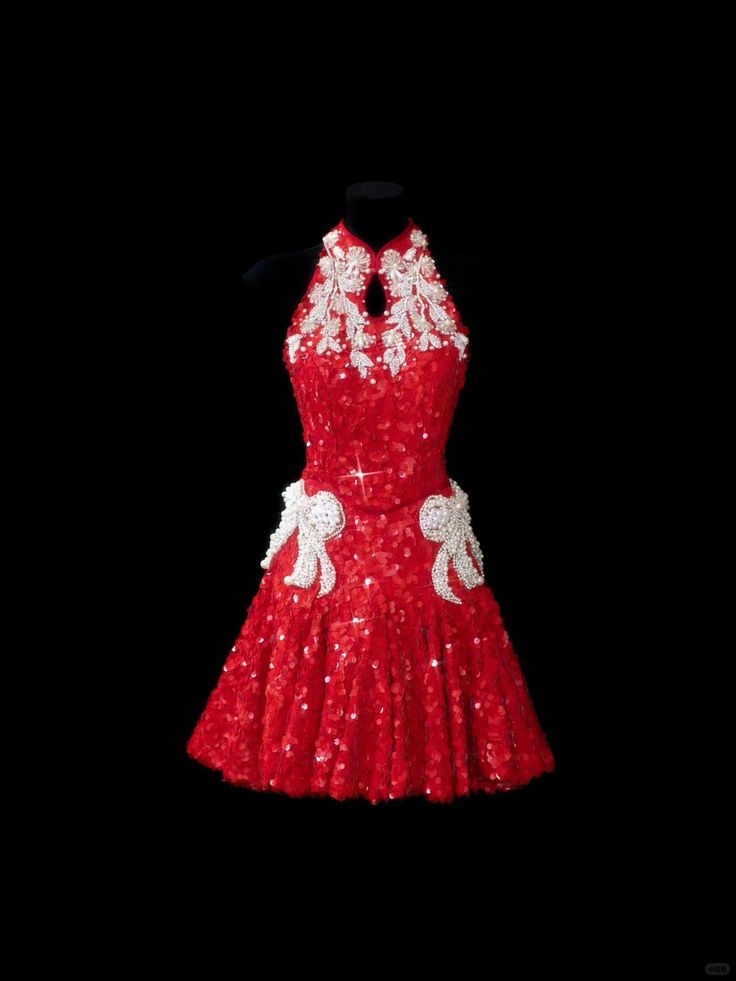 Sparkly Red Sequin A Line Short Homecoming Dress Birthday Dress Y9659