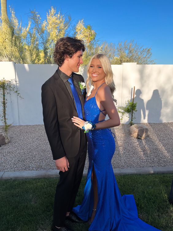 Gorgeous Royal Blue Prom Dress Long Mermaid Spaghetti-Straps Formal Go Simplepromdress Gorgeous Royal Blue Prom Dress Long Mermaid Spaghetti-Straps Formal Go Simplepromdress