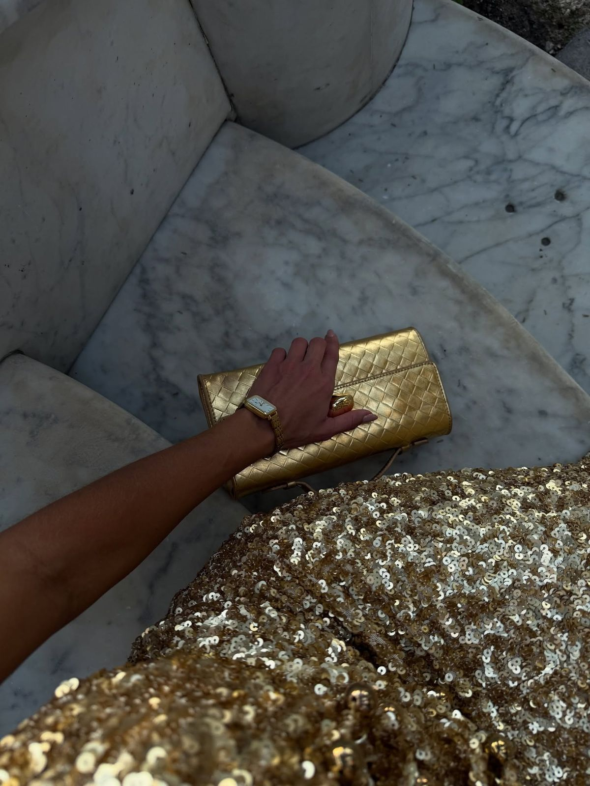 Gorgeous Gold Halter V Neck Sequin Sheath Long Prom Dress Backless Evening Dress SP1104