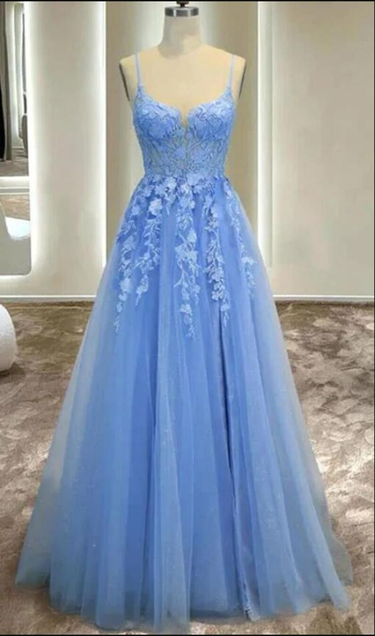 Light Blue Girls Formal Dress Prom Dress A line Long Party Dress For G Simplepromdress Light Blue Girls Formal Dress Prom Dress A line Long Party Dress For G Simplepromdress