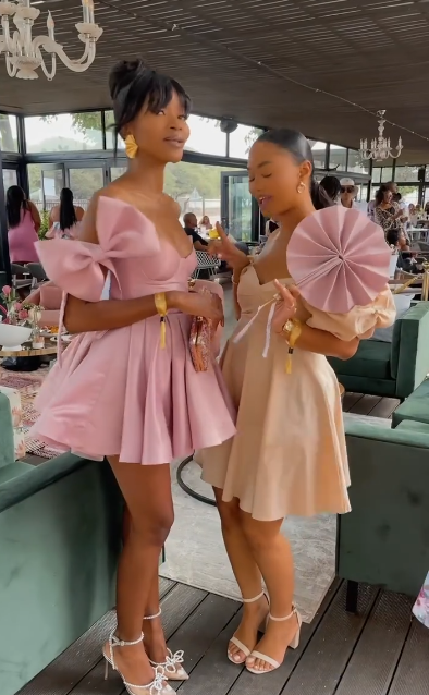 Pretty Off The Shoulder Bow A Line Short Birthday Outfits Pink Graduation Homecoming Dress Y9544