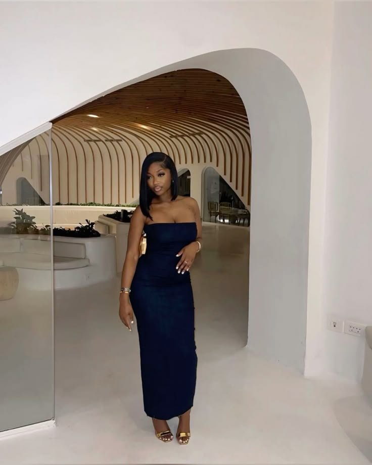 Simple Strapless Bodycon Dress,Sexy Pure Color Prom Dress Y5910
