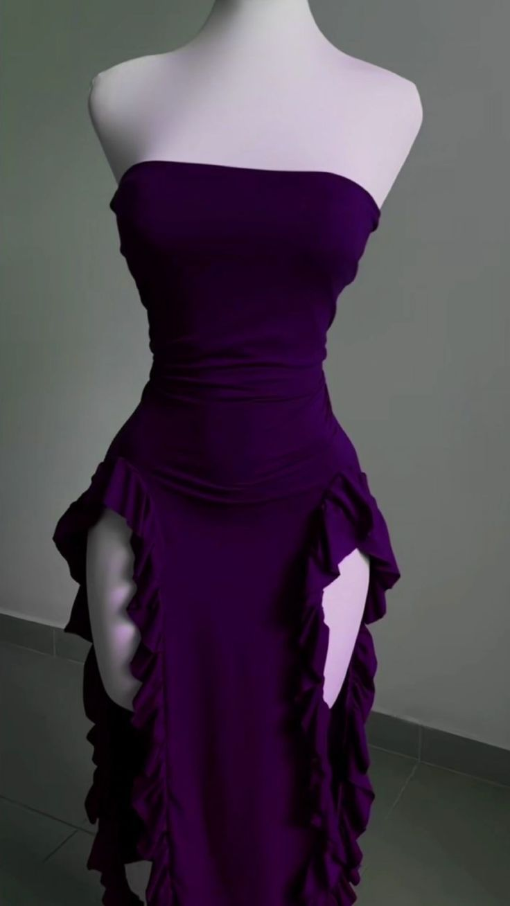 Sexy Strapless Ruffles Midi Length Prom Dress Y7701