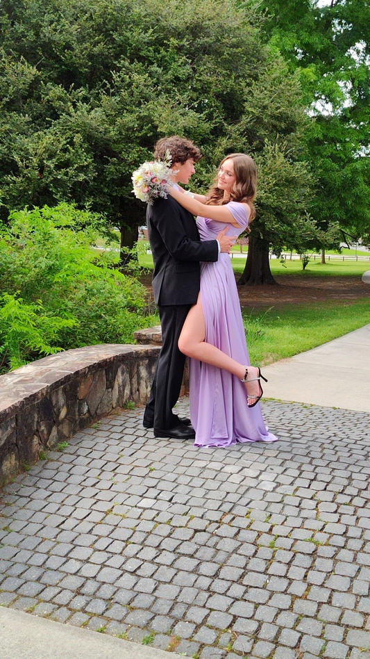 Light Purple Prom Dress,A-line Light Purple Prom Gown Y4981
