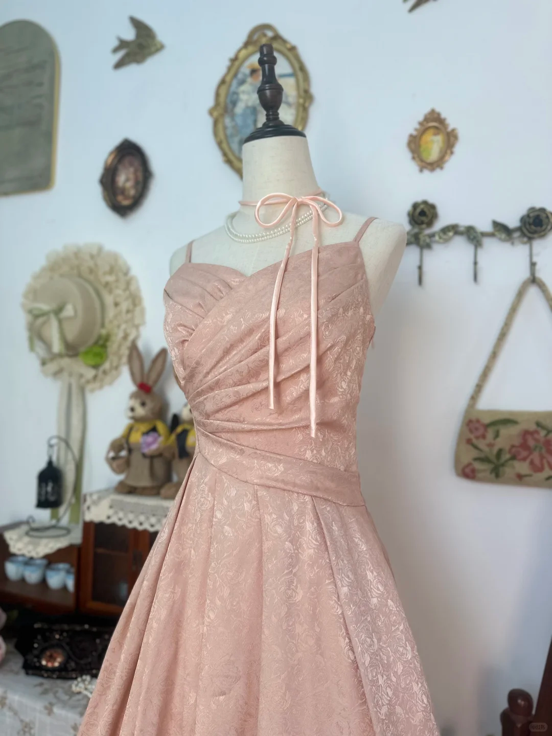 Cute Pink Spaghetti Straps Satin Print Floral A Line Formal Homecoming Dress 19th Birthday Outfits Y9760