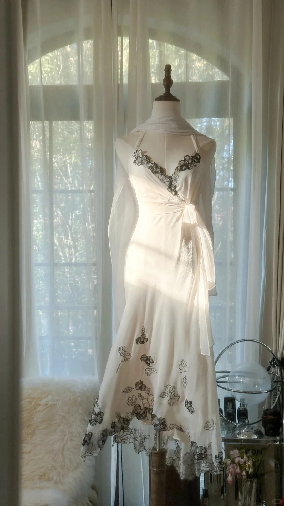White Elegant Chiffon Long Evening Dress Party Dress Valentine's Day Date Dress Y9798