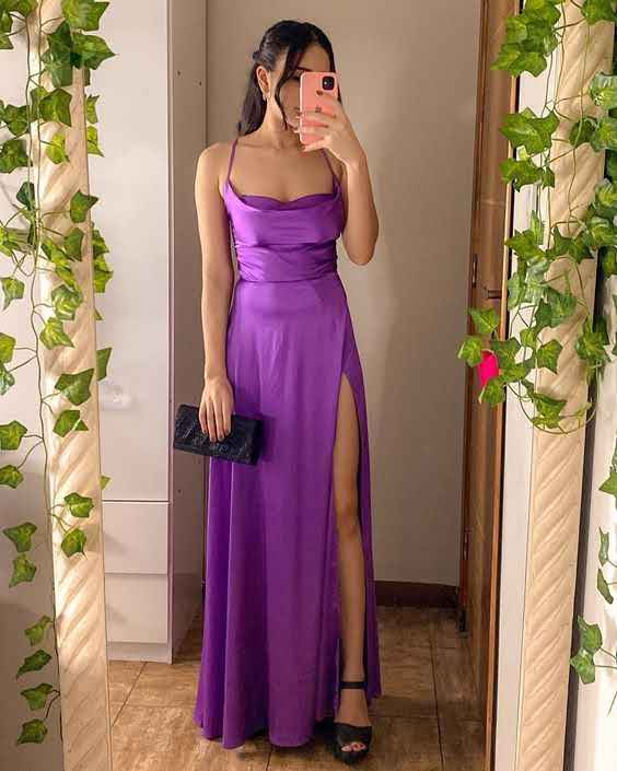 Purple dress graduation deals