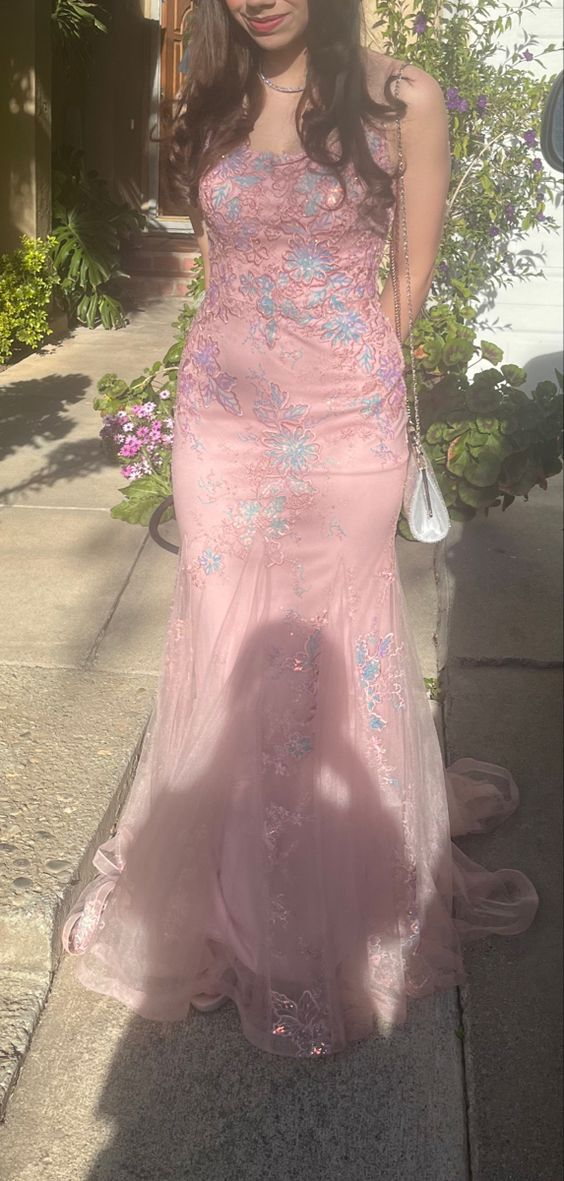 Chic & Modern Mermaid Pink Prom Dress,Glam Dress Y7431