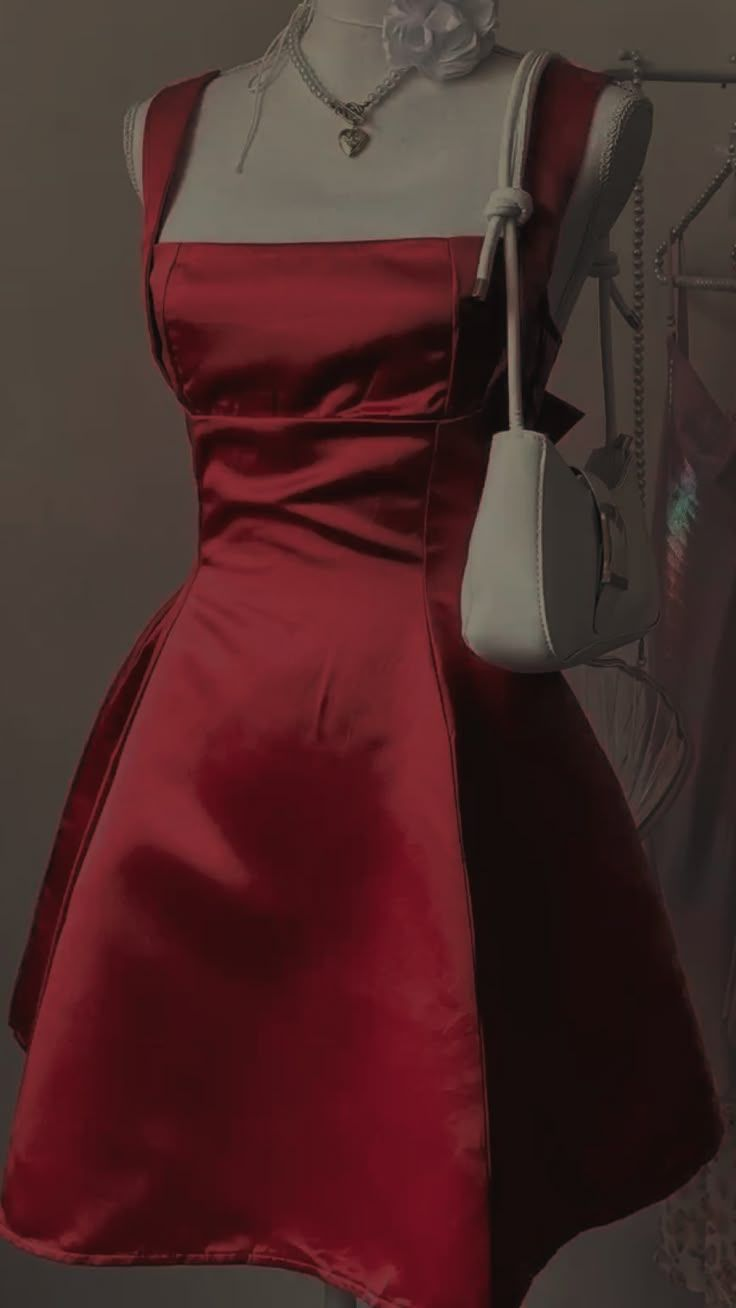 Vintage Burgundy Square Neck Satin A Line Homecoming Dress Short 19th Birthday Outfits Y9722