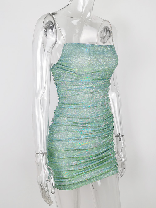 Sexy Shiny Bodycon Dress,Short Homecoming Dress Y1908