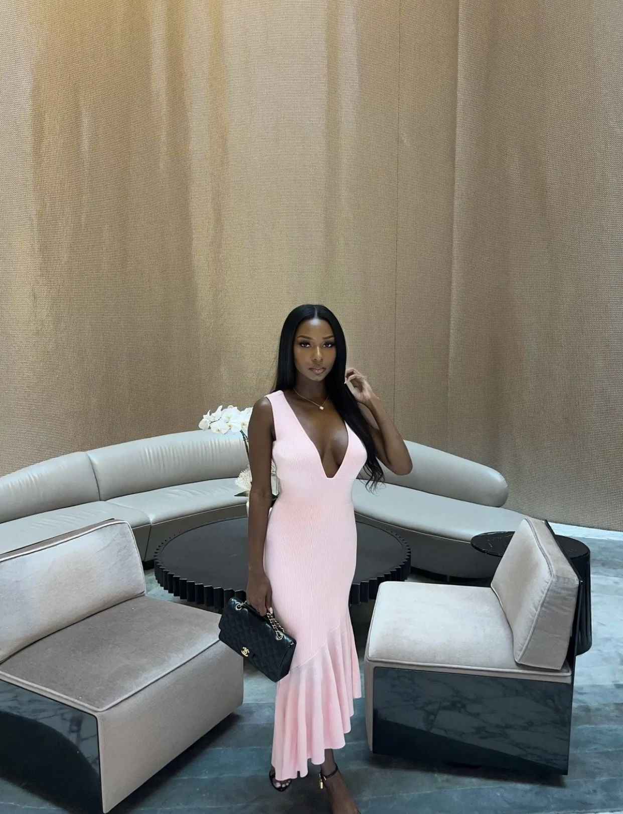 Sexy Pink V Neck Mermaid Prom Dress For Black Girls Y5266 Simplepromdress Sexy Pink V Neck Mermaid Prom Dress For Black Girls Y5266 Simplepromdress