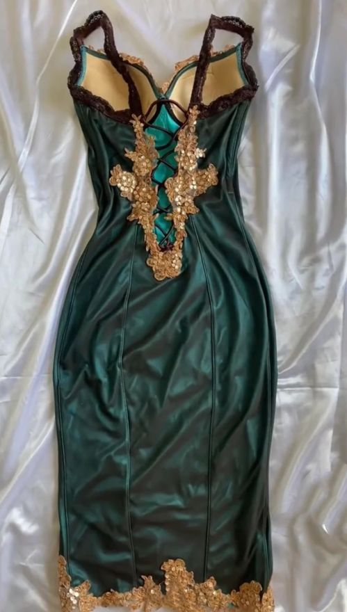 Vintage Green Satin Sequin Beaded Homecoming Dress Birthday Outfits Y9713