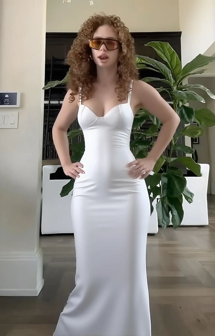 Simple Spaghetti Straps White Satin Mermaid Long Party Dress Formal Bridesmaid Dress SP1276