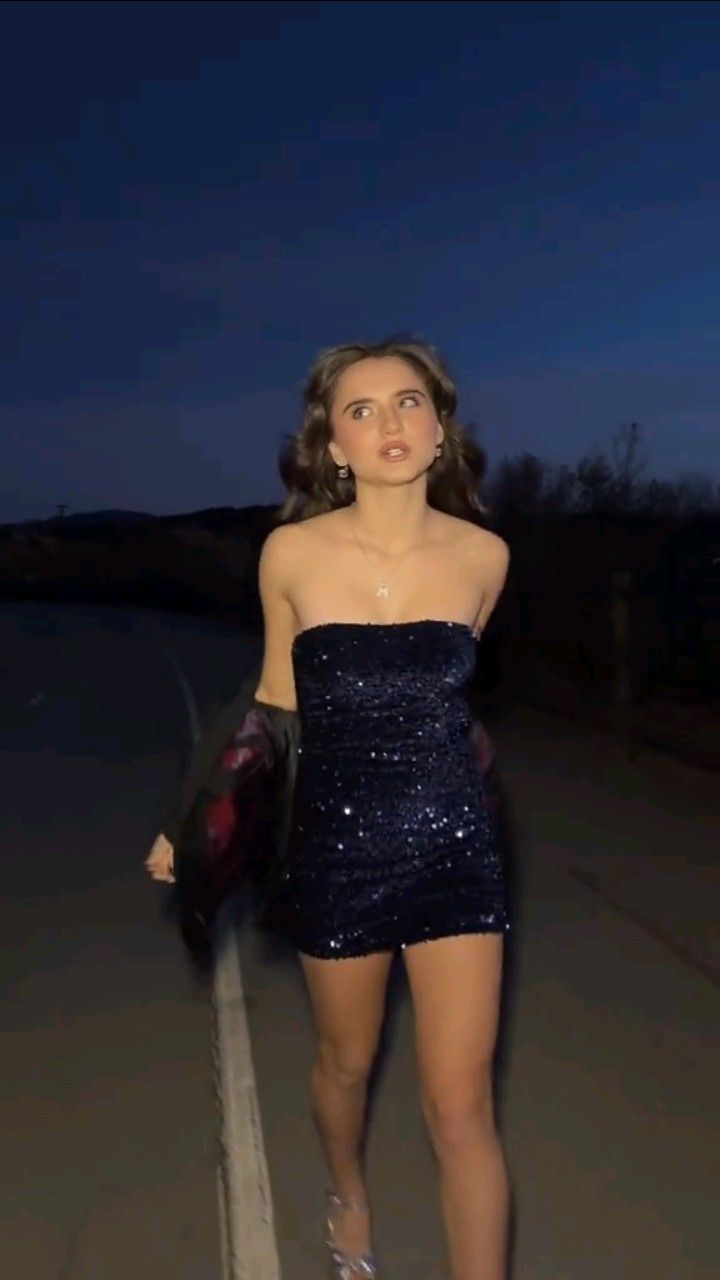 Sparkly Navy Blue Strapless Sequin Sheath Cocktail Dress Formal Homecoming Dress Birthday Outfits Y9197