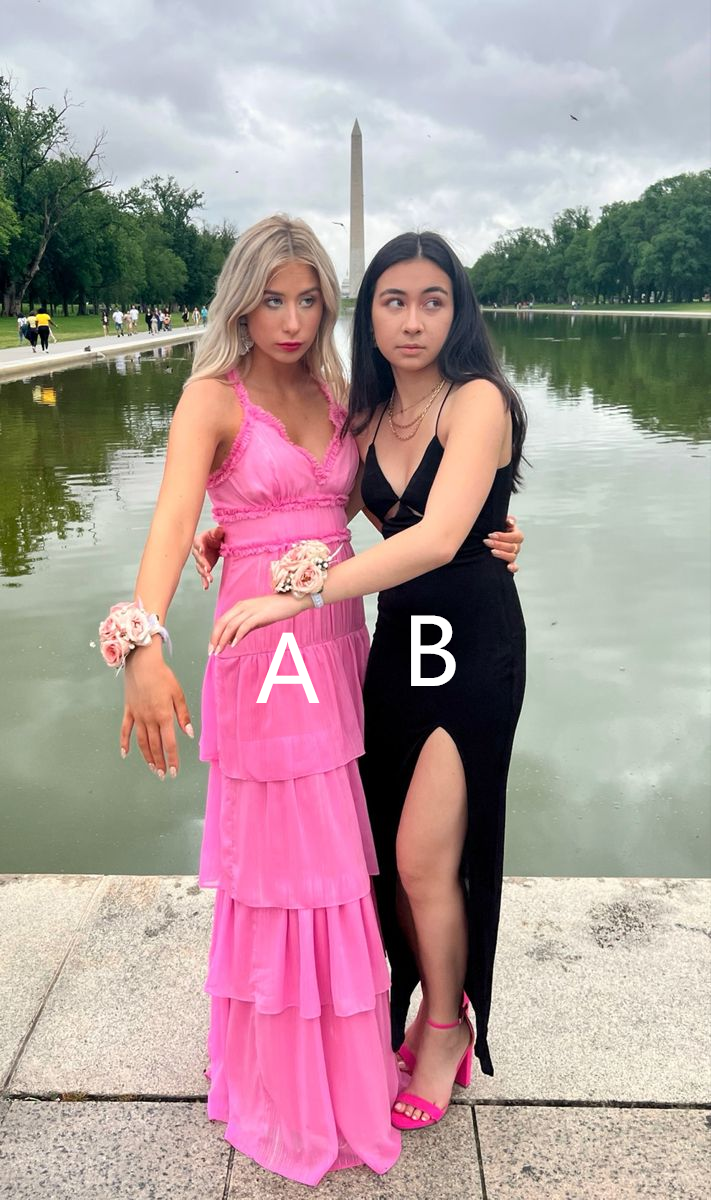 Elegant Pink Multi-layered Prom Dress,Pink Graduation Dress Y5102