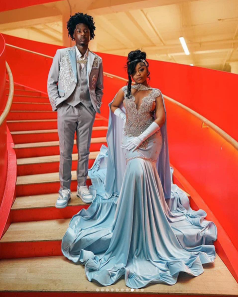 Sky Blue Velvet Silver Crystal Evening Dress,Luxurious Evening Gown Y5764