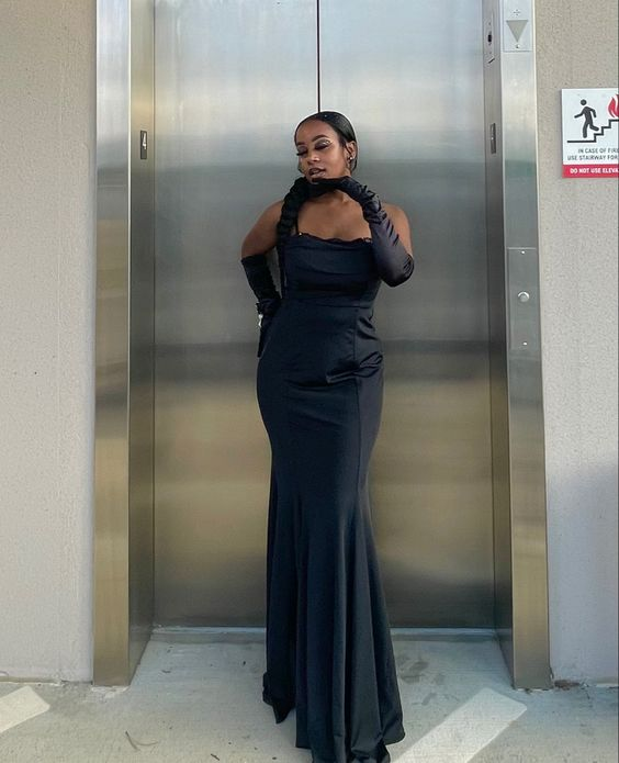 Classic Black Spaghetti Straps Mermaid Prom Dress,Black Formal Dress Y Simplepromdress Classic Black Spaghetti Straps Mermaid Prom Dress,Black Formal Dress Y Simplepromdress