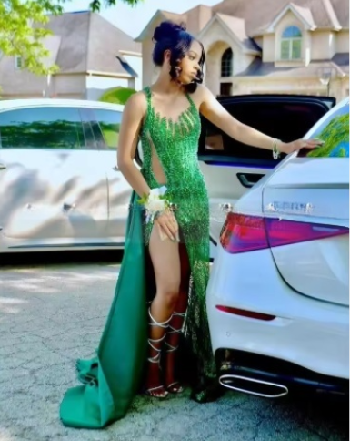 Stunning Green Prom Dress For Black Girls Y4191