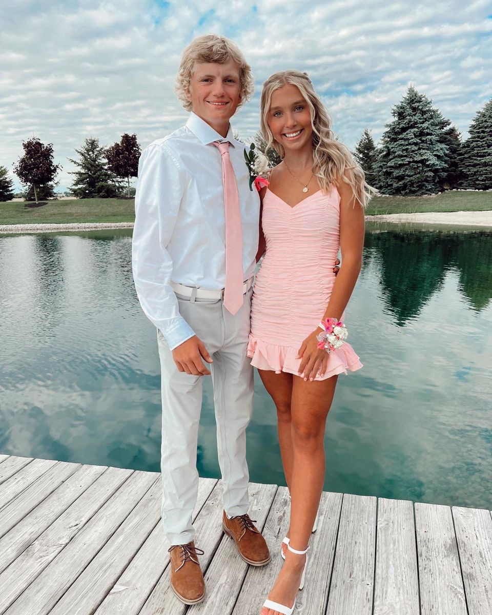 Cute Pink Spaghetti Straps Homecoming Dress Y2741 Simplepromdress Cute Pink Spaghetti Straps Homecoming Dress Y2741 Simplepromdress