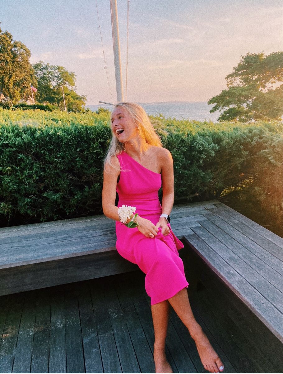 Classy One Shoulder Hot Pink Prom Dress,Chic Evening Dress Y6134 Simplepromdress Classy One Shoulder Hot Pink Prom Dress,Chic Evening Dress Y6134 Simplepromdress