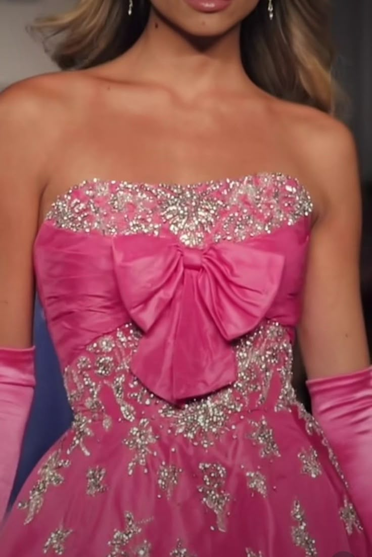 Elegant Hot Pink Satin Sequin Beaded Homecoming Dress Strapless Cocktail Dress With Gloves Y8949
