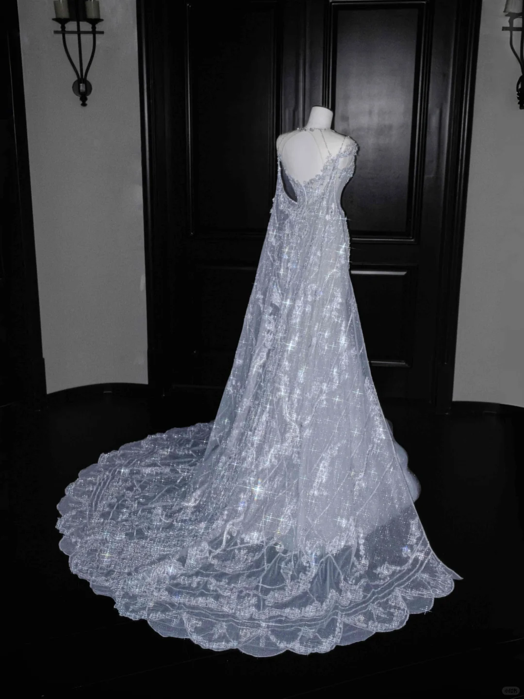 Classy Blue Tulle Beaded Mermaid Prom Dress,Formal Evening Dress Wedding Dress Y8655