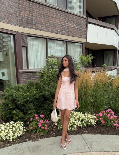 Classy Pink Spaghetti Straps Sequin Appliques Short Homecoming Dress Formal 21st Birthday Outfits With Ribbon SP46