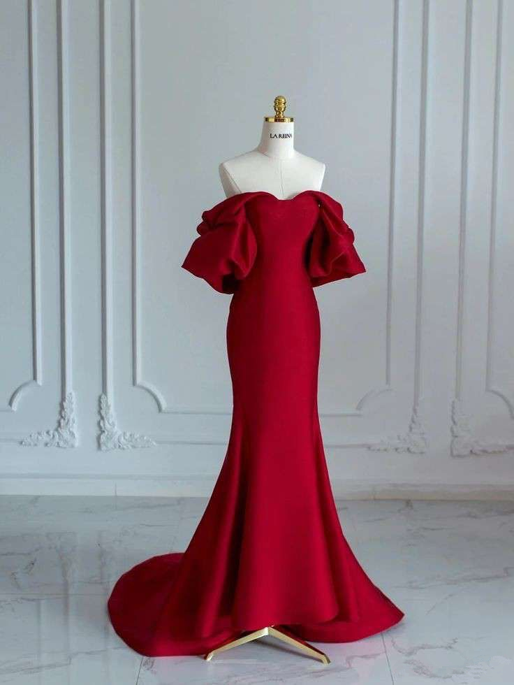 Charming Mermaid Satin Prom Dress,Vintage Evening Dress Y4371 Simplepromdress Charming Mermaid Satin Prom Dress,Vintage Evening Dress Y4371 Simplepromdress