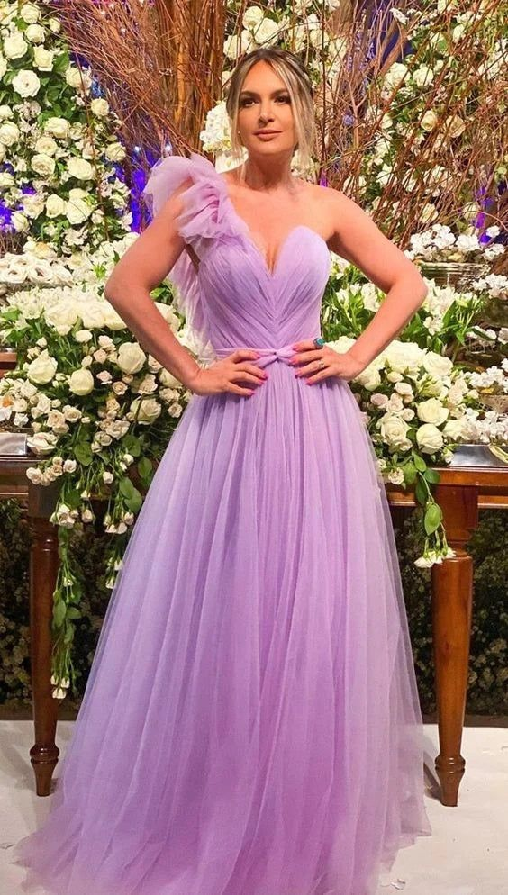 A-Line Long Tulle One Shoulder Prom Dress Y6299 Simplepromdress A-Line Long Tulle One Shoulder Prom Dress Y6299 Simplepromdress