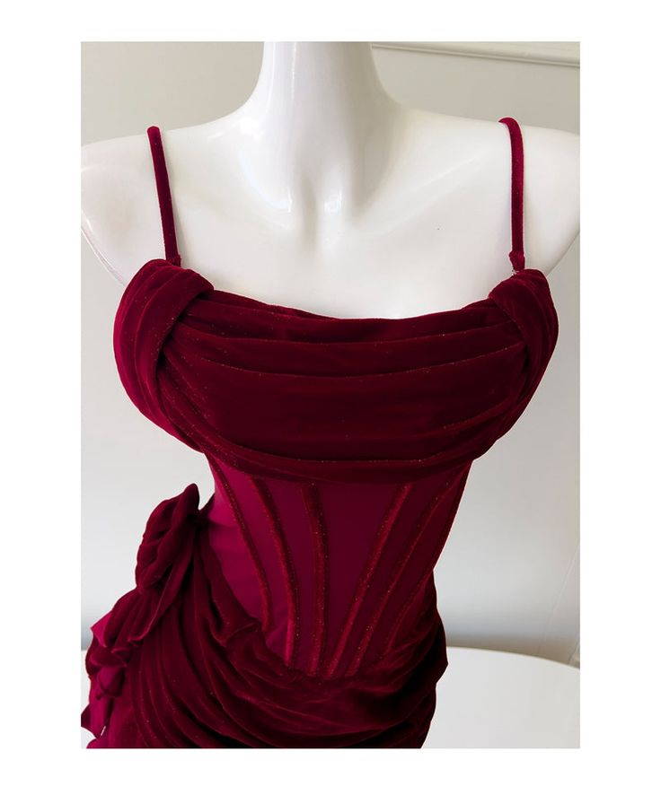 Vintage Sheath Burgundy Velvet Cocktail Dress Short Graduation Homecoming Dress Y9041