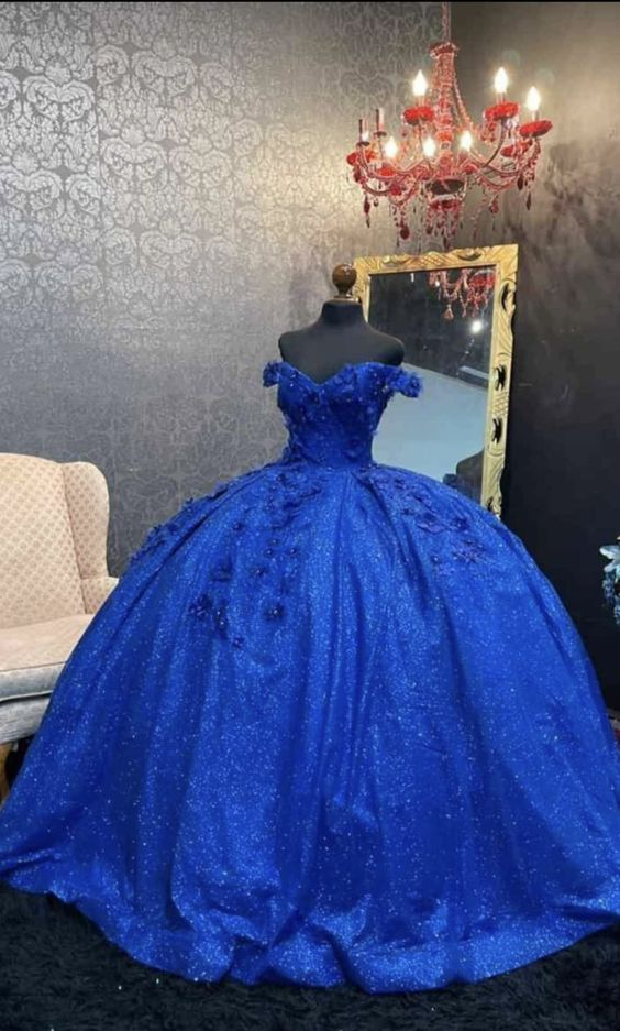Ball Gown Off The Shoulder Sequin Quinceanera Dresses Royal Blue Sweet – Simplepromdress Ball Gown Off The Shoulder Sequin Quinceanera Dresses Royal Blue Sweet – Simplepromdress
